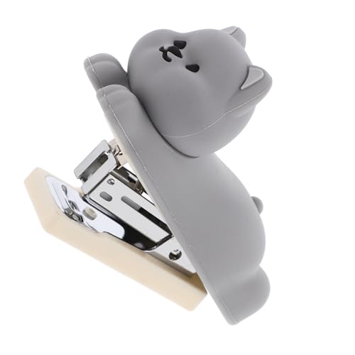 UKCOCO Kleiner Tragbarer PVC Silikon Hefter Hund Design Süßer Cartoon Tischhefter für Schule Büro Kompakter Hefter Zubehör für Klassenraum und Schreibtisch von UKCOCO