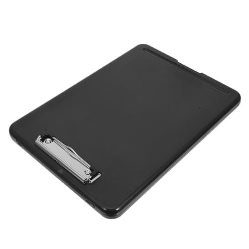 UKCOCO Klemmbrett mit Aufbewahrung Leichtes Kunststoff Dokumenten Organizer Vielseitiges Clipboard und Ordner Transparent Schwarz Mobiler Magazinhalter für Büro Schule und Konferenzen von UKCOCO