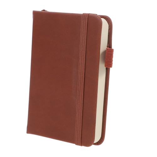 UKCOCO Kompaktes Notebook mit Glattem Tragbares Notizbuch für Business Konferenzen und Alltag Braunes Liniertes Memo Notizheft für Notizen Tagebuch und Ideen Unterwegs von UKCOCO