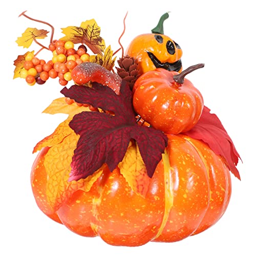 UKCOCO Künstliche Kürbisse mit Ahornblättern Dekorative Requisiten für Halloween und Thanksgiving Langlebig Lebendige Farben für Tischdeko und Festtagsatmosphäre UKCOCO Künstliche Kürbisse mit Ahornblättern Dekorative Requisiten für Halloween und Thanksgiving Langlebig Lebendige Farben für Tischdeko und Festtagsatmosphäre von UKCOCO