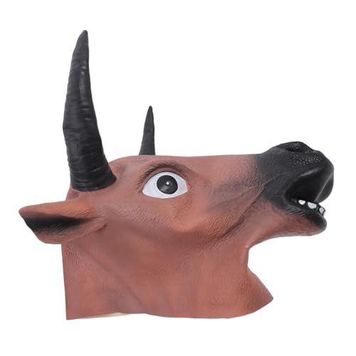 UKCOCO Kuhkopfmaske für Halloween Lustige Tiermaske für Kostümpartys Vollgesichtsmaske für Erwachsene Halloween Kostümzubehör Einzigartiges Accessoire für Cosplay UKCOCO Kuhkopfmaske für Halloween Lustige Tiermaske für Kostümpartys Vollgesichtsmaske für Erwachsene Halloween Kostümzubehör Einzigartiges Accessoire für Cosplay von UKCOCO