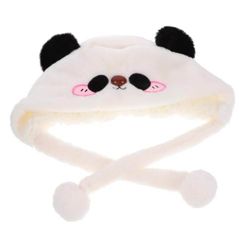 UKCOCO Kuschelige Panda Mütze Plüsch mit Gefüllt Wärmend und Bequem Dekorativer Panda Kopfschmuck für Party Karneval und Fotos Lustige Tierkostüm Mütze für Erwachsene von UKCOCO