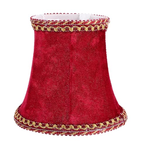 UKCOCO Lampenschirm zum Aufstecken, 12x 12x 11cm Retro Stoff Tischlampe Lampenschirm für Tischleuchten,Stehleuchten,Wandleuchten, Rot UKCOCO Lampenschirm zum Aufstecken, 12x 12x 11cm Retro Stoff Tischlampe Lampenschirm für Tischleuchten,Stehleuchten,Wandleuchten, Rot von UKCOCO
