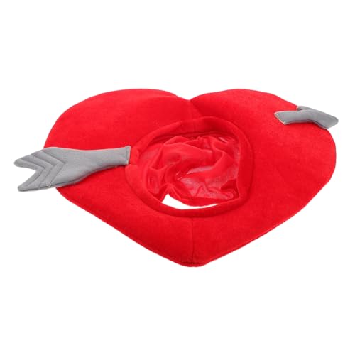UKCOCO Lustiger Herzförmiger Cupid Hut Rotes Plüsch Kostüm Accessoire Für Party Cosplay Und Fotorequisit Bequeme Vielseitige Kopfbedeckung Für Karneval Und Themenveranstaltungen von UKCOCO