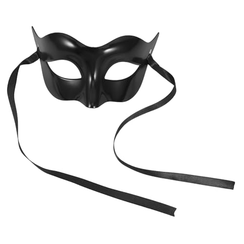 UKCOCO Maskerade Maske für Männer Leichte Halbmaske für Halloween Karneval und Cosplay für Partys und Besondere Anlässe Schwarz von UKCOCO