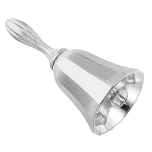 UKCOCO Metall Europäischer Vintage Service Hand Elegante Bar Handbuch Restaurant Laut Handgehalten Retro Hotel Handwerk Klassisch Dekorativer Anruf Für Hochzeitstisch Schulstil Silber von UKCOCO