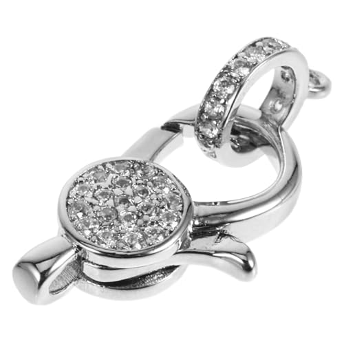 UKCOCO Metall Lobsterverschluss Schmuckverschluss für DIY Schmuckherstellung Vielseitiger Karabinerverschluss mit Öffnungsring Geeignet für Halsketten Armbänder Weißplatinfarbig mit UKCOCO Metall Lobsterverschluss Schmuckverschluss für DIY Schmuckherstellung Vielseitiger Karabinerverschluss mit Öffnungsring Geeignet für Halsketten Armbänder Weißplatinfarbig mit von UKCOCO