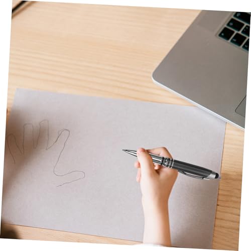 UKCOCO Multifunktionaler Stylus Kugelschreiber mit LED Licht Metallgehäuse Präzise Schreibspitze und Touchscreen Stift für Büro Schule und Unterwegs Schwarz von UKCOCO