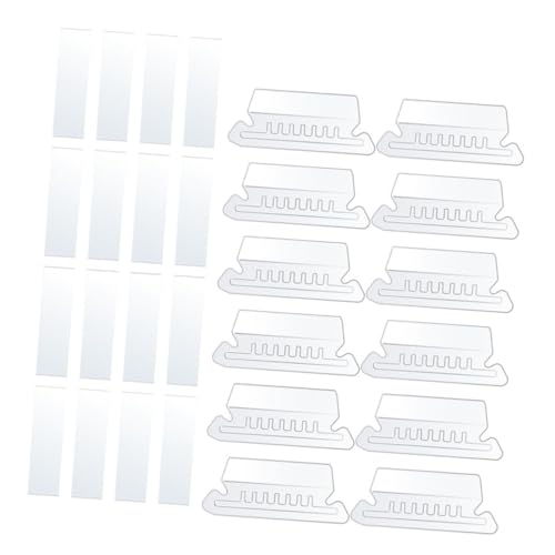 UKCOCO PVC Dateiordner Tabs Transparente Register mit Beschreibbaren Einlegern Langlebige Hängeregister Clips für Effiziente Dokumentenorganisation und Schnelle Identifikation Geeignet von UKCOCO