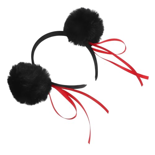 UKCOCO Pompom Ball Hair Hoop Plüsch Nezha Stirnband Halloween Cosplay Kopfstück Für Festival Themenparty Halloween Cosplay Kostüm von UKCOCO