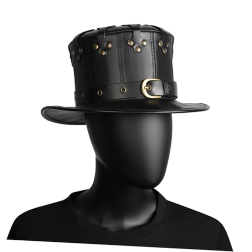 UKCOCO Punk Hut Nieten Hochwertige Kopfbedeckung für Halloween und Mottopartys für Herren und Unisex Accessoire für Kreative von UKCOCO