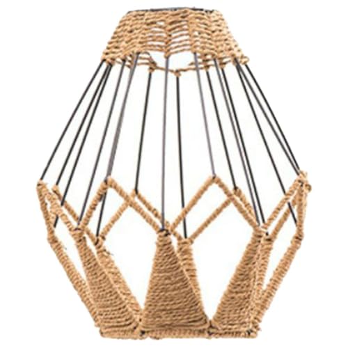 UKCOCO Rattan-Lampenschirm Gewebt Pendelleuchte Schirm Seil Gewebt Beleuchtung Kronleuchter Lampenabdeckung Decke Hängeleuchte Korb Eisendraht Lichtkäfig Für Wandleuchte UKCOCO Rattan-Lampenschirm Gewebt Pendelleuchte Schirm Seil Gewebt Beleuchtung Kronleuchter Lampenabdeckung Decke Hängeleuchte Korb Eisendraht Lichtkäfig Für Wandleuchte von UKCOCO