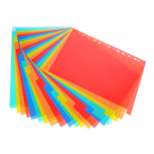 UKCOCO Register Trennblätter aus Langlebigem PP Teilig mit Beschreibbaren Tabs für Ordner und Schnellhefter Farbige Indexseiten zur Schnellen Dokumentenorganisation im Büro und Studium von UKCOCO