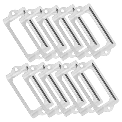 UKCOCO Retro Etikettenhalter Antike und Möbelframes Vielseitige Beschriftungsrahmen für Büro und Aufbewahrungsboxen Einfache Silberfarben UKCOCO Retro Etikettenhalter Antike und Möbelframes Vielseitige Beschriftungsrahmen für Büro und Aufbewahrungsboxen Einfache Silberfarben von UKCOCO