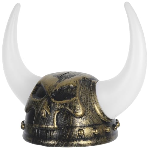 UKCOCO Römischer Kriegerhut Hüte Für Männer Herren Wikingerhut Tanzpartyhut Wikingerhelm Mit Hörnern Rollenspielhut Requisite Wikingerzubehör Dekorativer Hut Ochsenhornhut Lustige Hüte von UKCOCO