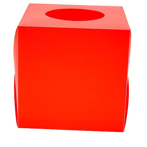 UKCOCO Rote Losbox aus Hochwertigem Kunststoff Multifunktionale Wahlurne für Spenden Party und Abstimmungen Stabile Sammelbox für Geld Lose und Stimmzettel Klassische Farbe für Events von UKCOCO