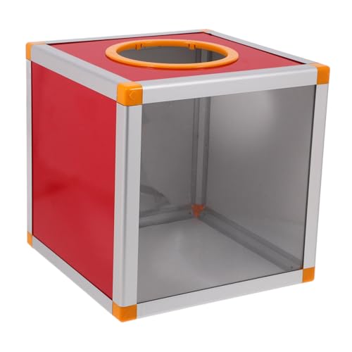 UKCOCO Rote Quadratische Losbox mit Großem Fassungsvermögen Vielseitig Einsetzbar für Partyspiele Abstimmung Spenden aus Robustem Aluminium Material mit Schrauben und Schraubenzieher von UKCOCO