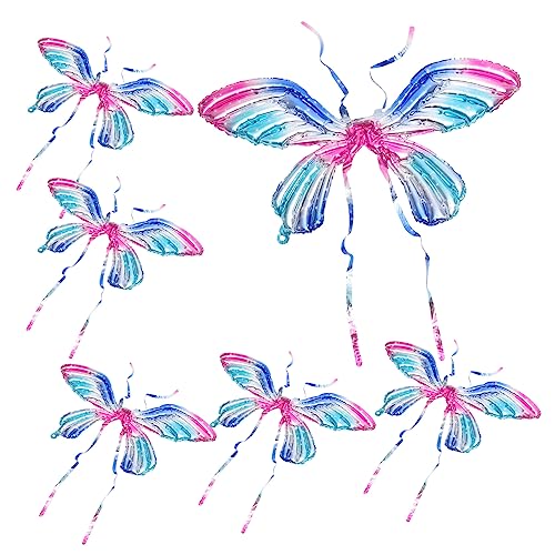 UKCOCO Schmetterlingsflügel Ballon Teilig Aluminiumfolie Aufblasbar Bunte Partydeko für Geburtstag Halloween Bühne Cosplay Mini Handpumpe Vielseitige Dekoration für Zufällige Farbe von UKCOCO