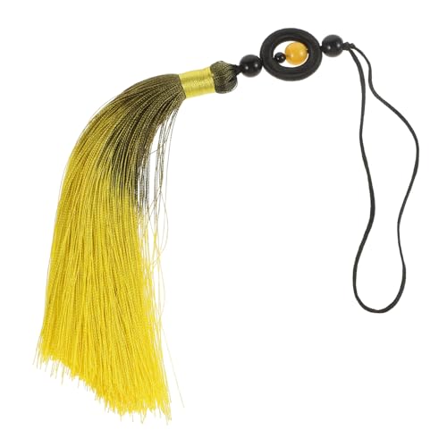 UKCOCO Schwertspitze Quasten chinesischer Quaste Chinesische runde Handfächer Dekormünze verzierung im chinesischen stil Quaste rote Quasten Tassels Polyester Gelb UKCOCO Schwertspitze Quasten chinesischer Quaste Chinesische runde Handfächer Dekormünze verzierung im chinesischen stil Quaste rote Quasten Tassels Polyester Gelb von UKCOCO