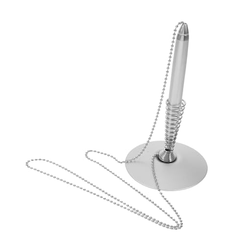 UKCOCO Sicherer Empfangs Schreibtisch Stift mit Metallkette Gel Kugelschreiber Stabiles Schreibgel Fester Standfuß für Büro und Empfangstresen Zuverlässige Nachfüllmine UKCOCO Sicherer Empfangs Schreibtisch Stift mit Metallkette Gel Kugelschreiber Stabiles Schreibgel Fester Standfuß für Büro und Empfangstresen Zuverlässige Nachfüllmine von UKCOCO