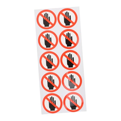 UKCOCO Sicherheits Warnaufkleber Selbstklebend Nicht Berühren Hinweisetiketten für Maschinen Schutz vor Berührungsgefahr Einfache Anbringung Bogen mit Sicherheitsaufkleber von UKCOCO
