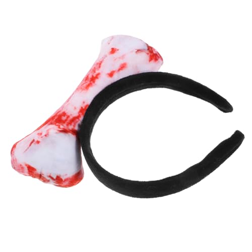 UKCOCO Simuliertes Knochenhaarband Hautpflege-stirnband Süß Cartoon-haarband Kostümzubehör Für Frauen Spa-stirnband Stirnband Zum Waschen Des Gesichts Niedlich Halloween-accessoires Stoff von UKCOCO