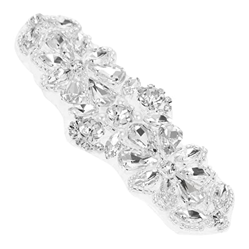 UKCOCO Strass Gürtel Applikationen für Hochzeitskleider DIY Kleber für Dekoration Silberner Taillengürtel mit Strass und Perlen für Festlichkeiten und Besondere Anlässe UKCOCO Strass Gürtel Applikationen für Hochzeitskleider DIY Kleber für Dekoration Silberner Taillengürtel mit Strass und Perlen für Festlichkeiten und Besondere Anlässe von UKCOCO