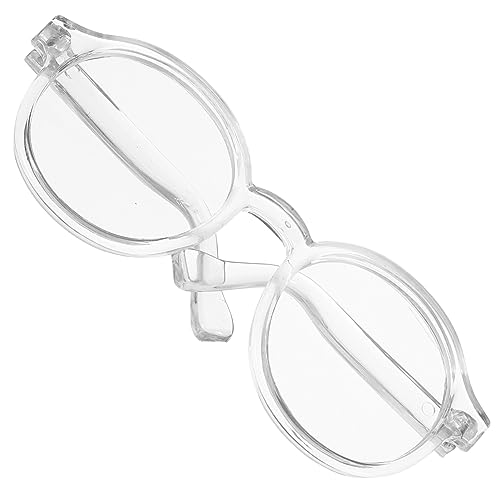 UKCOCO Stylische Puppenbrille Transparentes Accessoire für Puppen Outfits Dekoration für Puppenliebhaber Lange Brille aus Robustem von UKCOCO