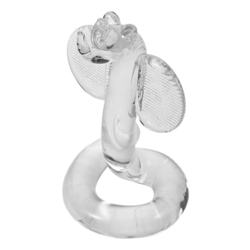 UKCOCO Tierkreis-Schlange-Ornament Stütze Simulation thematisiert Streich Party Dekoration aus Glashandwerk Glasschlangenfiguren künstliches Kristallglas Transparent von UKCOCO
