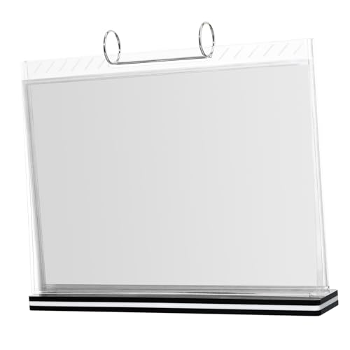 UKCOCO Tischaufsteller aus Horizontal mit Flip Signhalter Flip Menüständer Stabiler Tischkartenhalter für Restaurant Büro Geschäft Transparente Speisekartenhalterung von UKCOCO