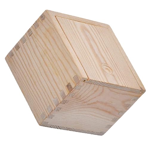 UKCOCO Traditionelle Holz Aufbewahrungsbox mit Schiebedeckel Rechteckige Geschenkbox aus Kiefernholz Praktischer Organizer für Teetassen Vasen und Flaschen Kompakt und Langlebig von UKCOCO