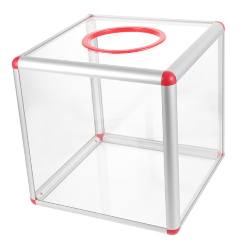 UKCOCO Transparente Acryl Losbox Kubische Spendenbox Wahlurne für Partys und Feiern Sichere Einwurfbox für und Sammelaktionen von UKCOCO