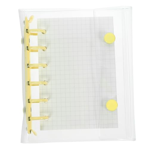 UKCOCO Transparentes Notizbuch mit Doppeltem Druckknopf Tragbares Lose Notizheft Langlebig und für Schule Büro Tagebuch und Persönliche Planung Vanillefarbenes Scrapbook UKCOCO Transparentes Notizbuch mit Doppeltem Druckknopf Tragbares Lose Notizheft Langlebig und für Schule Büro Tagebuch und Persönliche Planung Vanillefarbenes Scrapbook von UKCOCO