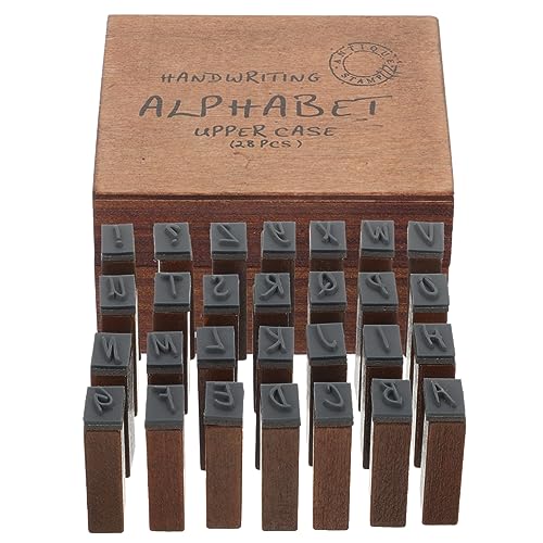 UKCOCO Vintage Holzstempel Buchstaben Alphabet Stempel DIY Scrapbooking Basteln und Langlebig für Erwachsene von UKCOCO