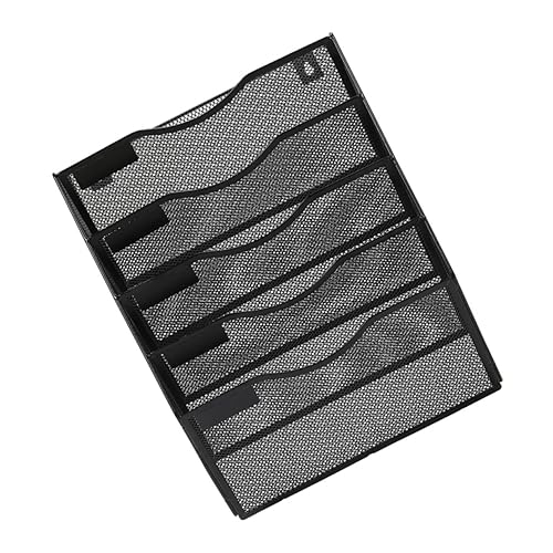 UKCOCO Wandmontierter Lagiger Metall Organizer für Dokumente Stabiler Zeitungs und Magazinhalter Multifunktionaler Akten und Prospektständer für Büro und Geschäft von UKCOCO