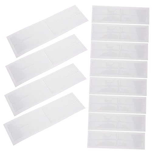 UKCOCO Wasserdichte Transparente Selbstklebende Etikettenhalter aus PVC Teiliges mit Klaren Hüllen und Weißen Karten für Lagerorganisation und Beschriftung von UKCOCO