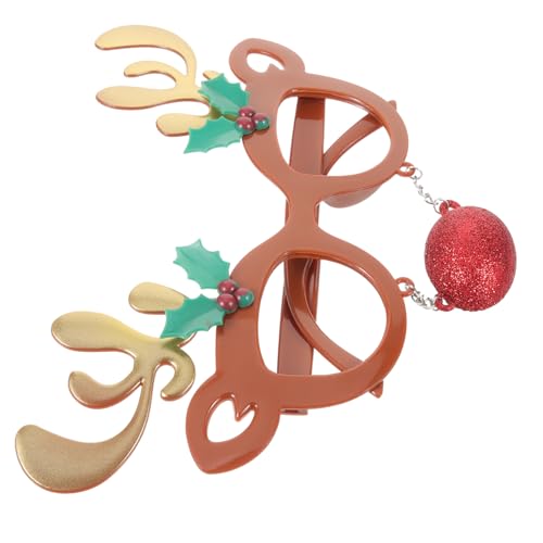 UKCOCO Weihnachtliche Partybrille Kreative Foto Requisite Xmas Brillenrahmen für Erwachsene und Lustige Weihnachtsdeko Accessoires für Festliche Feiern von UKCOCO