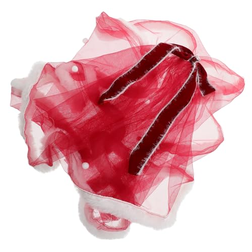 UKCOCO Weihnachtlicher Roter Samt Bindeschleifen Haarschmuck mit Schleier Festliches Kopfschmuck Accessoire für Damen für Weihnachtsfeiern und Fotoshootings von UKCOCO
