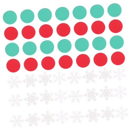 UKCOCO Weihnachtliches Schneeflocken Konfetti Teiliges Weiß Rot Grün Umweltfreundlich Streudeko für Party Tischdekoration Neujahrsfest Feier Zubehör von UKCOCO