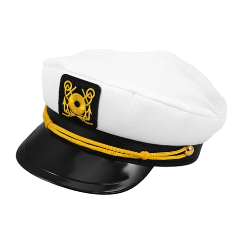 UKCOCO Weißer Matrosenhut für Erwachsene Verstellbare Yachtmütze mit Stilvoller Stickerei für Karneval Partys und Outdoor Aktivitäten Modisches Accessoire für Damen und Herren UKCOCO Weißer Matrosenhut für Erwachsene Verstellbare Yachtmütze mit Stilvoller Stickerei für Karneval Partys und Outdoor Aktivitäten Modisches Accessoire für Damen und Herren von UKCOCO