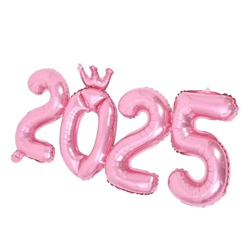 UKCOCO Zahlenballon Frohes neues Jahr 2025 Partyzubehör für Silvester 2025 Neujahrsdekorationen 2025 frohes neues jahr folienballons frohes neues jahr gastgeschenke Aluminiumfolie Rosa UKCOCO Zahlenballon Frohes neues Jahr 2025 Partyzubehör für Silvester 2025 Neujahrsdekorationen 2025 frohes neues jahr folienballons frohes neues jahr gastgeschenke Aluminiumfolie Rosa von UKCOCO