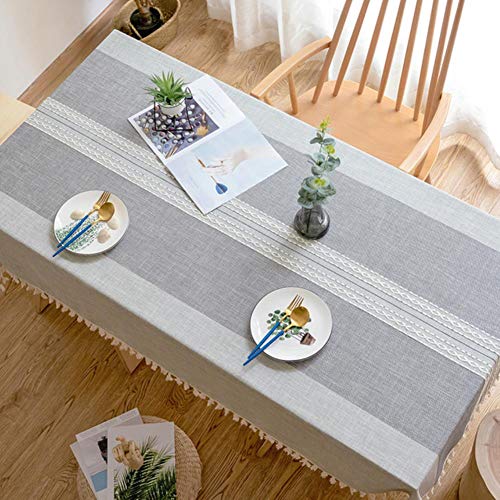 Tischdecke Plaid Dekorative Leinen Tischdecke Mit Quaste Baumwolle Und Leinen Tuch Kunst Einfache Moderne Küche Couchtisch Cover Home Decor von UKKD