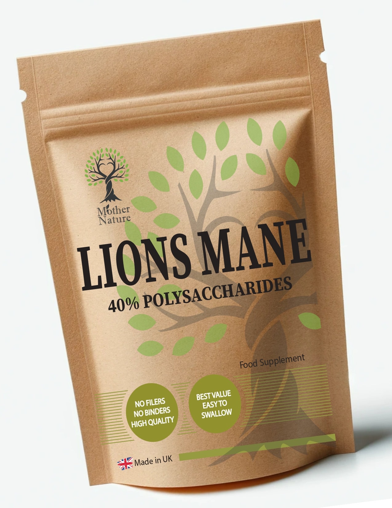 Löwenmähne Pilz 500 Mg Kapseln Echte Hohe Konzentration 20 1 Natürliche Ergänzungen 40% Polysaccaride Vegan von UKmotherNature