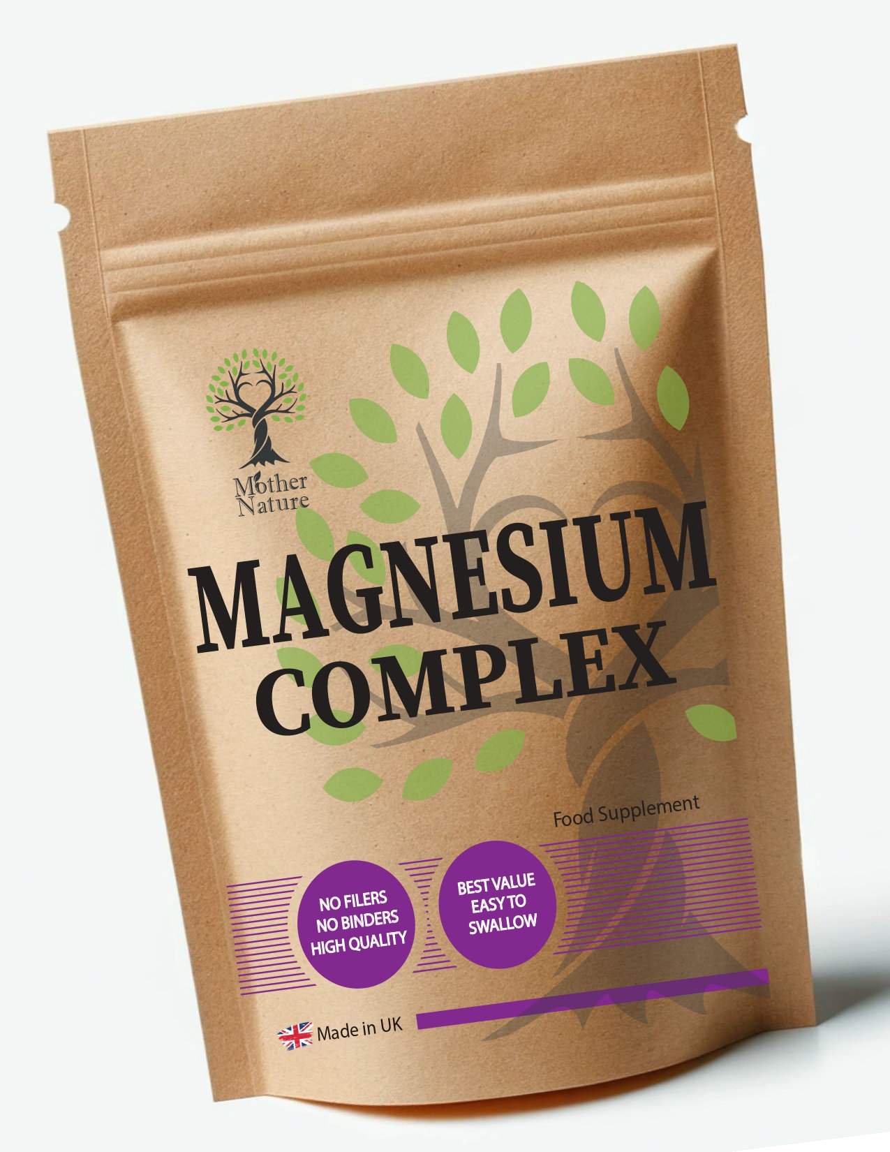 Magnesium Simplex 630 Mg Hoch Resorbierbares Ergänzung Vegan Kapseln L-Theronat, Taurat, Glycinat von UKmotherNature