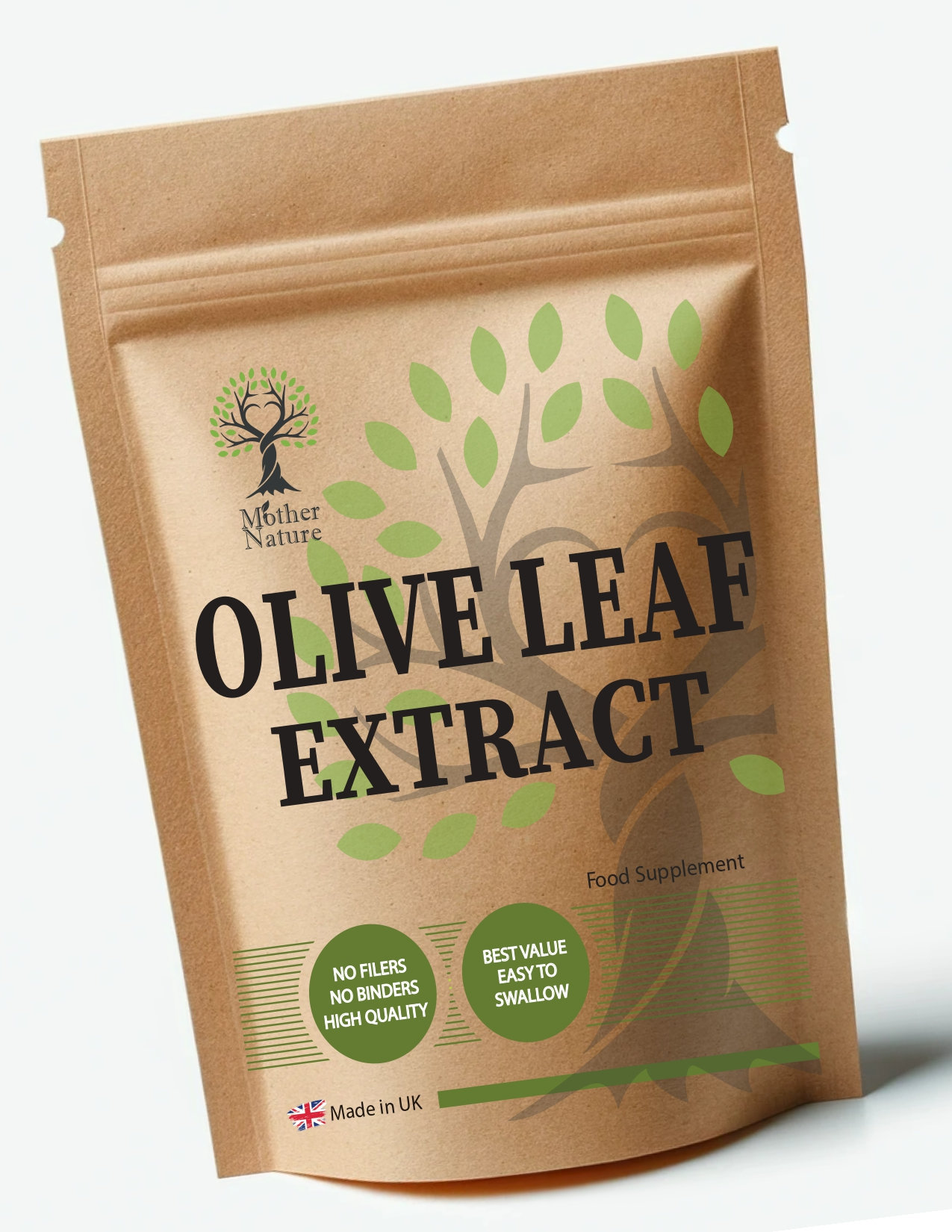 Olivenblattextrakt 430 Mg Kapseln 30% Aktives Oleuropain Hoch Konzentriertes Olivenblattpulver Vegan Natürliches Ergänzungsmittel von UKmotherNature