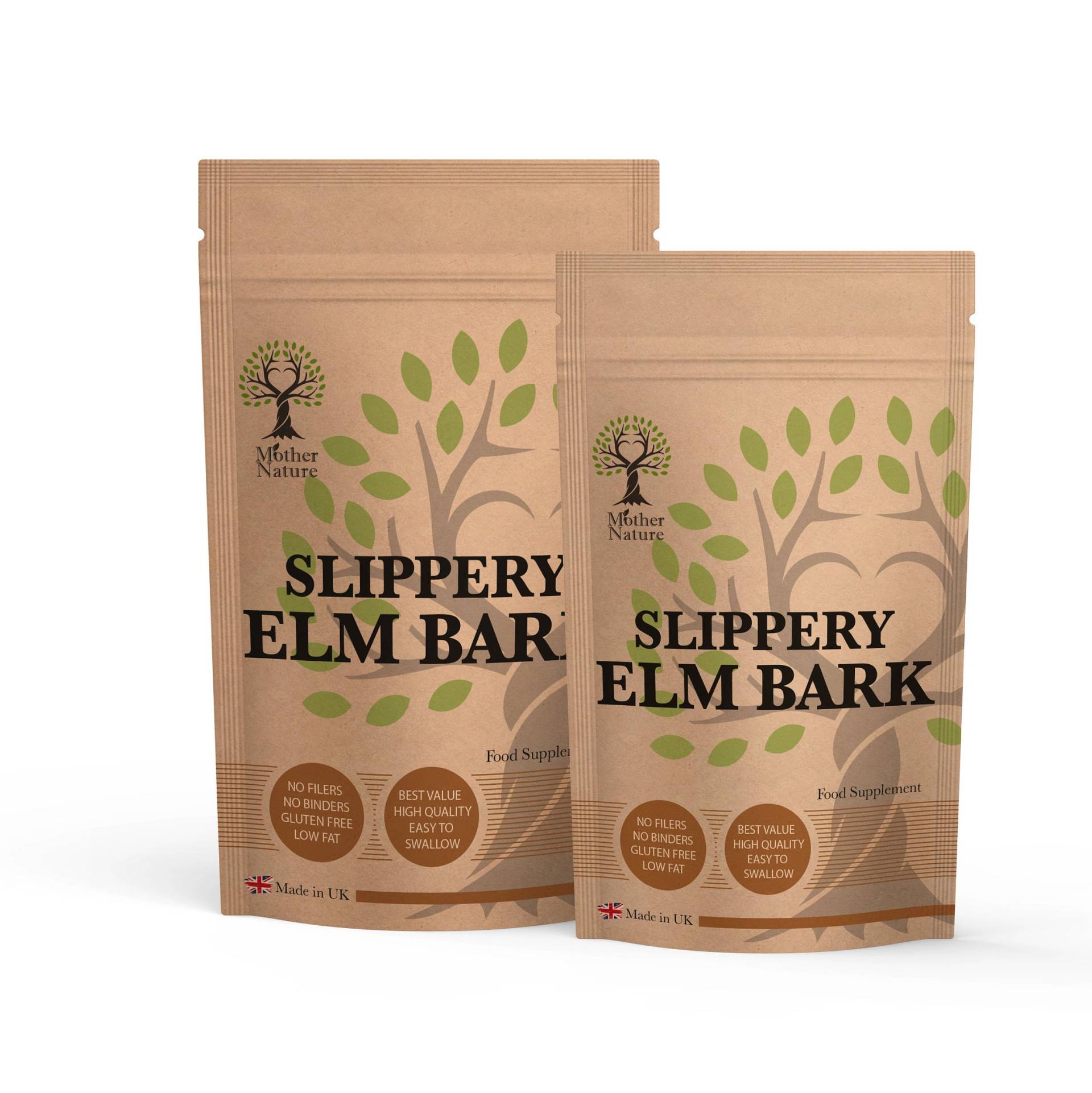 Slippery Elm Bark 550 Mg Kapseln Hochpotente Natürliche Ergänzung Powder Vegan von UKmotherNature