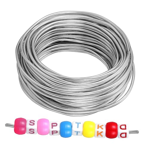 ULDIGI 1 Rolle DIY Basteldraht Aluminium Flexibler Biegbare Draht für Schmuckherstellung Floristik und Modellbau Vielseitig Einsetzbar für Kreative Projekte von ULDIGI