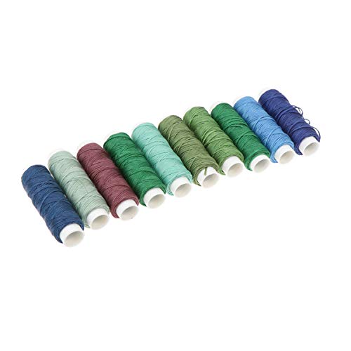 ULDIGI 1 Satz Gewachstem Nähgarn für Leder Farben für DIY Handwerk für Armbänder Buchbinderei und Lederprojekte Wasserfest und Langlebig von ULDIGI