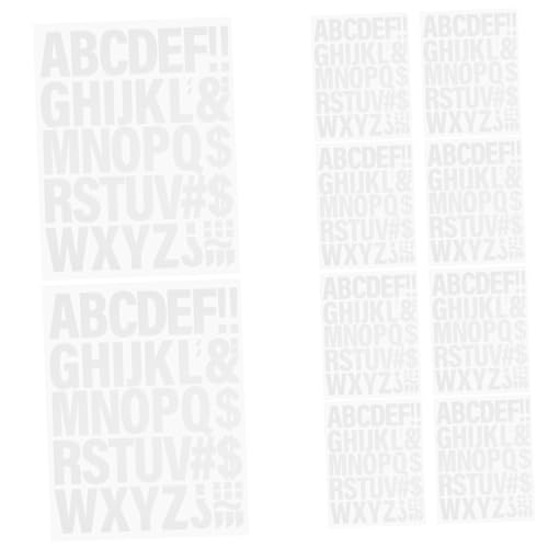 ULDIGI 10 Blatt Bügelbuchstaben Weiß Vinyl Aufbügeln Textilien Kleidung DIY Namen Aufbügeln Stoff Patches Bügeletiketten Bügelschrift Für Hosen Hüte Taschen von ULDIGI