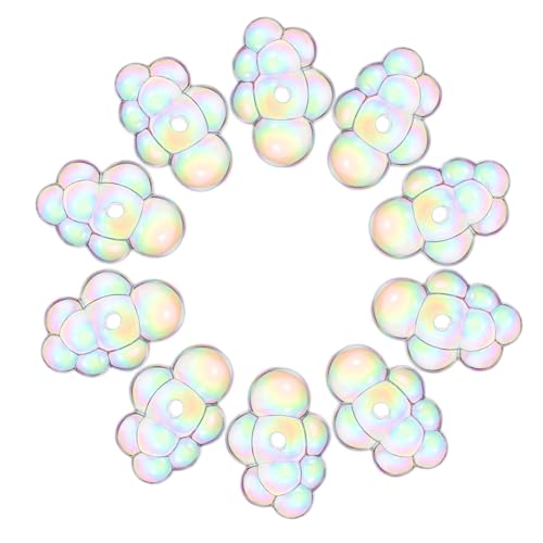 ULDIGI 10 Stk. Teiliges Acryl Wolkenperlen Bunte Spacer Perlen zum Auffädeln für Schmuckherstellung DIY Armband Halskette Ohrring Zubehör Vielseitige Bastelperlen für Kreative ULDIGI 10 Stk. Teiliges Acryl Wolkenperlen Bunte Spacer Perlen zum Auffädeln für Schmuckherstellung DIY Armband Halskette Ohrring Zubehör Vielseitige Bastelperlen für Kreative von ULDIGI
